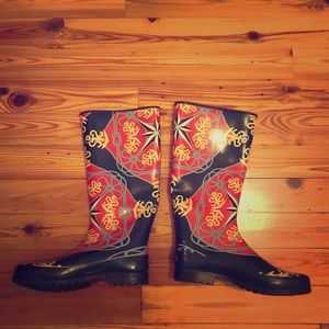 Sperry Nautical Rain boots